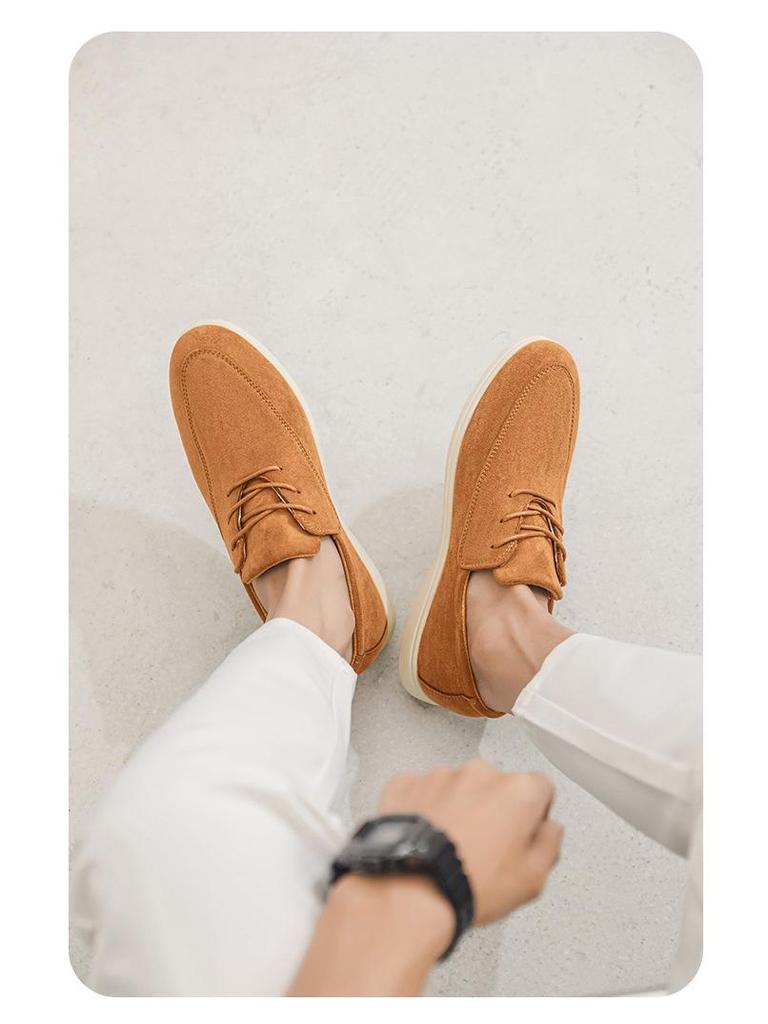 Herr Sommar Casual Slip-On Loafers - Koreansk Mode, Andningsbara, Trendiga, Mångsidiga (B-7)