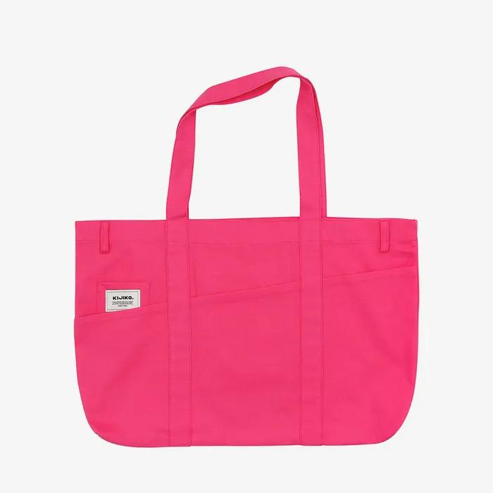 Ke906. Angled Pocket Utility Tote Hot Pink