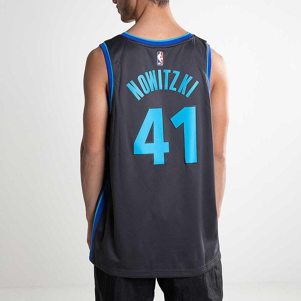 Nike NBA Swingman City Edition Jersey 2018-2019 Season Dirk Nowitzki Dallas Mavericks No. 41 Men Jersey Black AJ4604-060