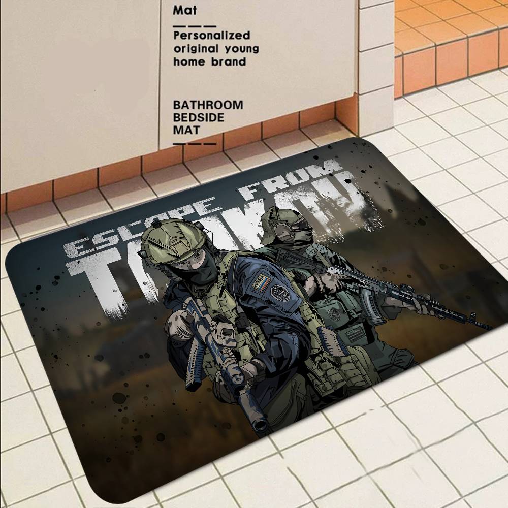 Game Escape From T-Tarkov Bathroom Mat Non-Slip Laundry Room Mat Laundry Decor Balcony Child Living Room Toilet Rug