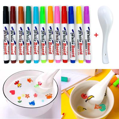 12 Pcs Colorful Permanent Paint Marker Waterproof Fabric Paint Watercolor Markers Acrylic Markers Paint Marker Pens Magic Paint