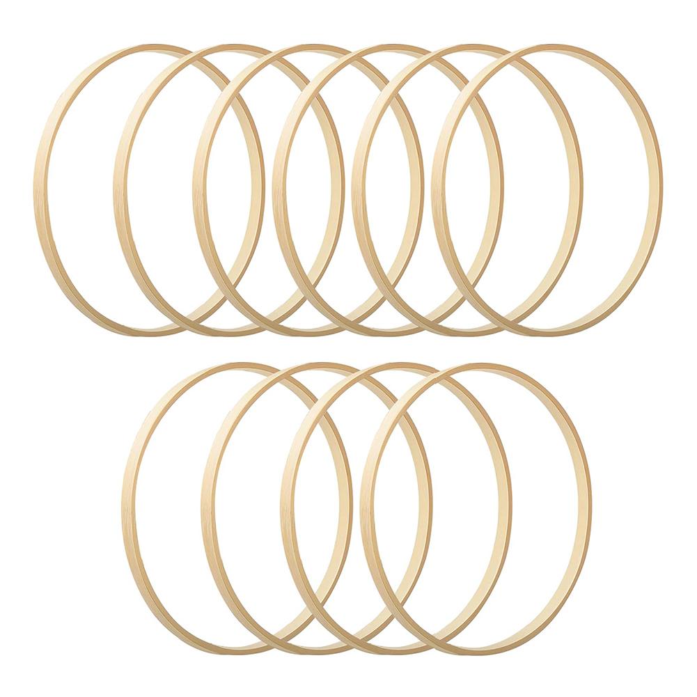 As Picture Show Beautiful Flower Wreaths Creative DIY Craft Crafts Wooden Rings Cloth Lightweight Natural Culm Wooden Rings