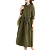 Mori Style Floral Cotton Turn-Down Collar Long-Sleeve Shirt Dress, 2025 Autumn Collection