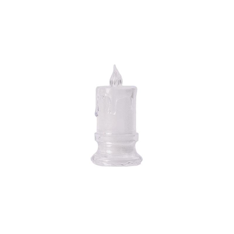 LED Crystal Glow Candle Light Simulation Smokeless Electronic Tea Light Birthday Wedding Party Candle Light Home Decoration