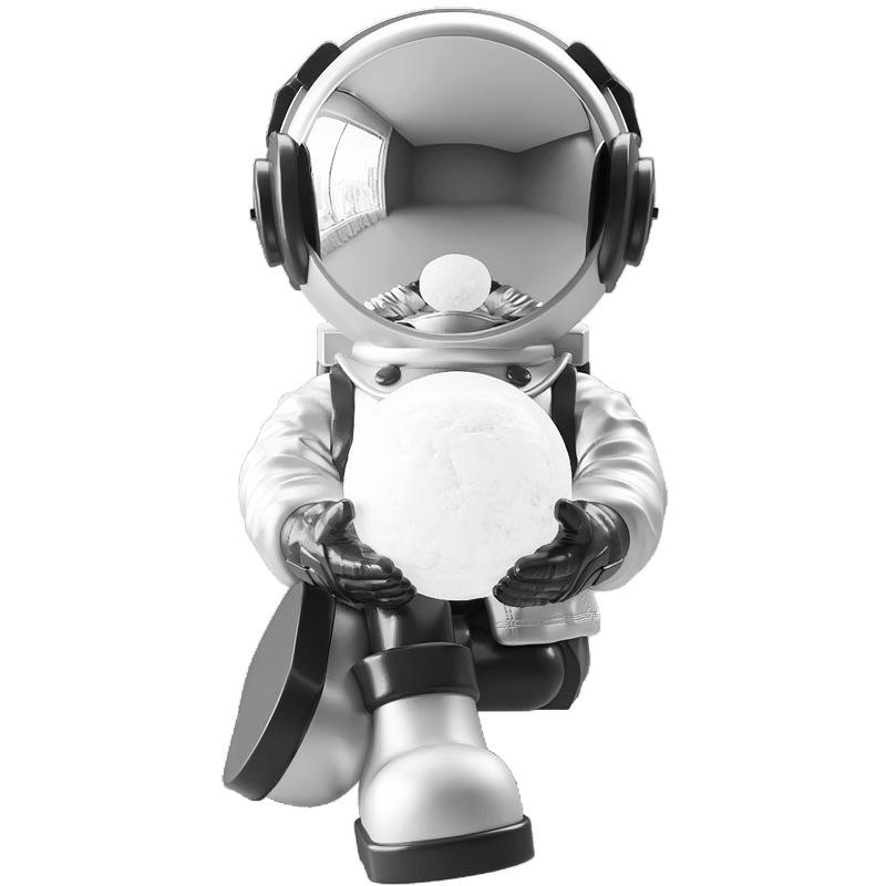Modern Art Home Decoration Astronaut Statue With Lamp Fashion Sculpture Creative Living Room Desktop Decor Resin Crafts Gift