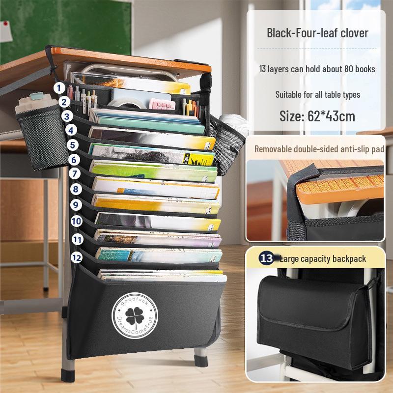 Large Capacity Hanging Bedside Book Bag - Ideal for Middle & High School Students