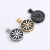 Vintage Sun God Pendant Twist Chain Necklace Men's Punk 316L Stainless Steel Apollo Amulet Pendant Fashion Myth Jewellery