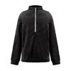 Men's New Fall And Winter Hoodie Pullover Long Sleeve Hem Drawstring Plush Male Stand Collar Half Zipper