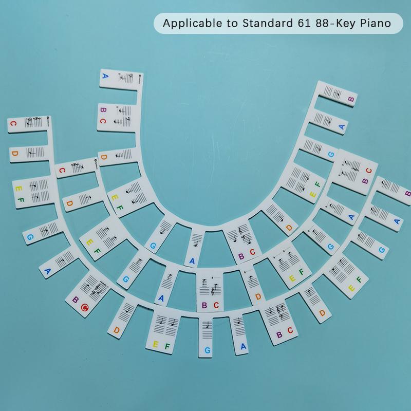 

Силиконовая полоска для нот фортепиано, направляющая для наклеек на клавиши фортепиано, съемная полоска для нот фортепиано разноцветный