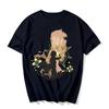 Genshin Impact Print Women T-shirt Cartoon Albedo Yan Fei Hu Tao Graphic Short Sleeve T Shirt O-Neck Streetwear Y2k Clothing Top