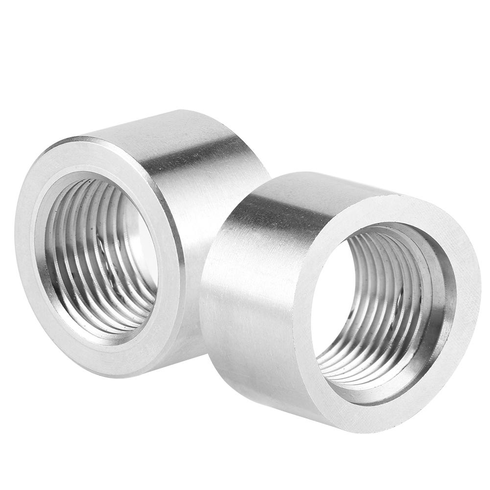 2PCS Oxygen Sensor Bung Stainless Steel SS304 M18 x 1.5 Internal Thread Notched O2 Oxygen Sensor Accessory