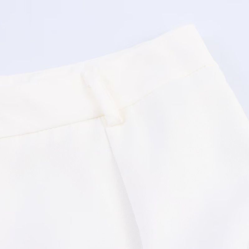 Kaslead New Women Clothes Western Style Fashion Simple Design Lace Beads Trousers