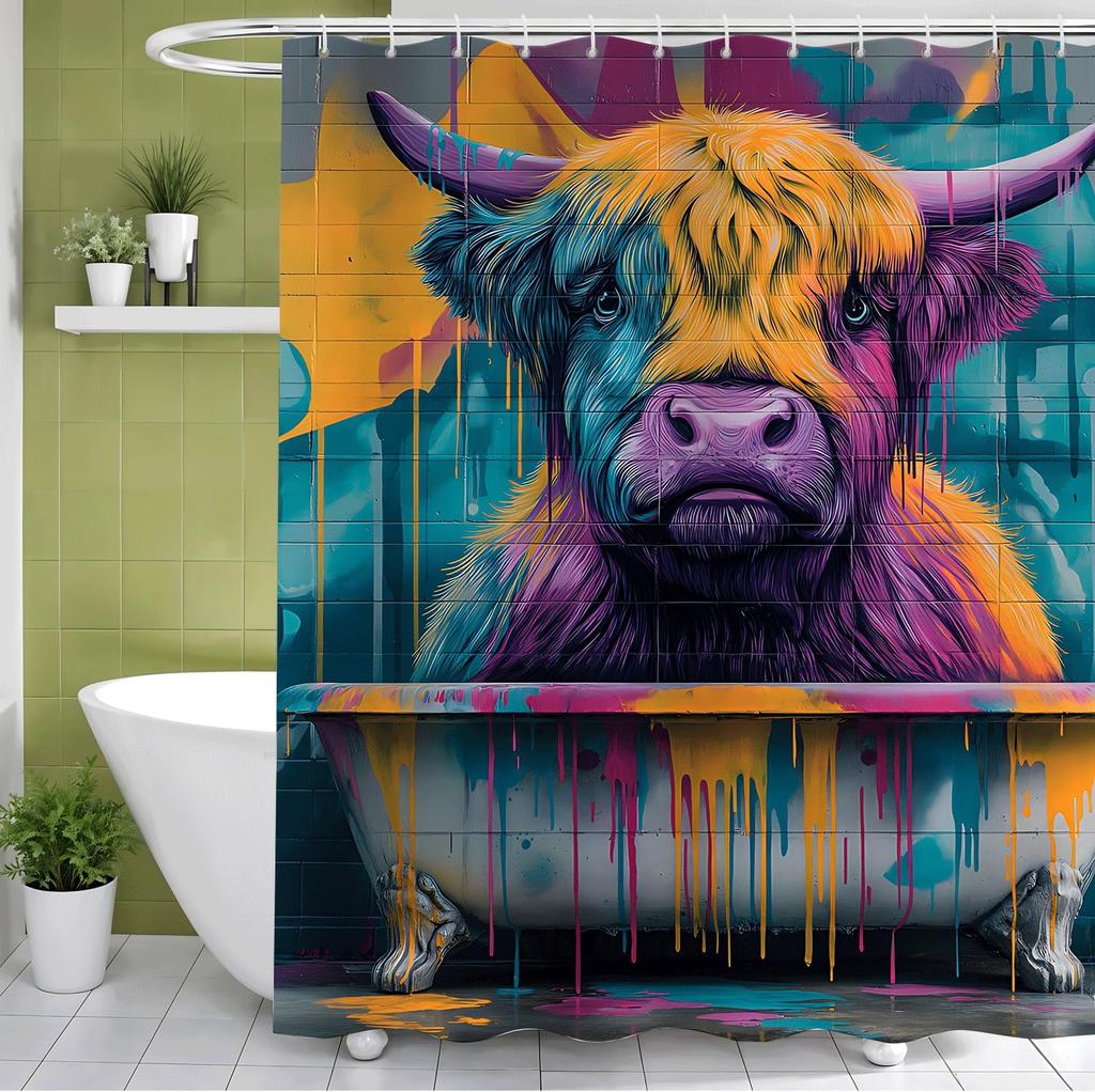 Flowers Butterflies Shower Curtain with Hooks Bathroom Curtain Decor Shower Curtain Waterproof Machine Washable