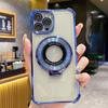 Plating Shockproof Magnetic Bracket For Magsafe Clear Case For For Iphone 17 16 15 14 13 12 Pro Max With Holder Stand Cover