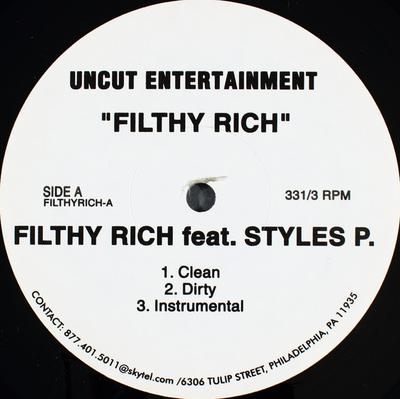 12inch Record FILTHY RICH - Filthy Rich / Just Like Yall FILTHYRICH Uncut Entertain US Rap & Hip-Hop/R&B Used