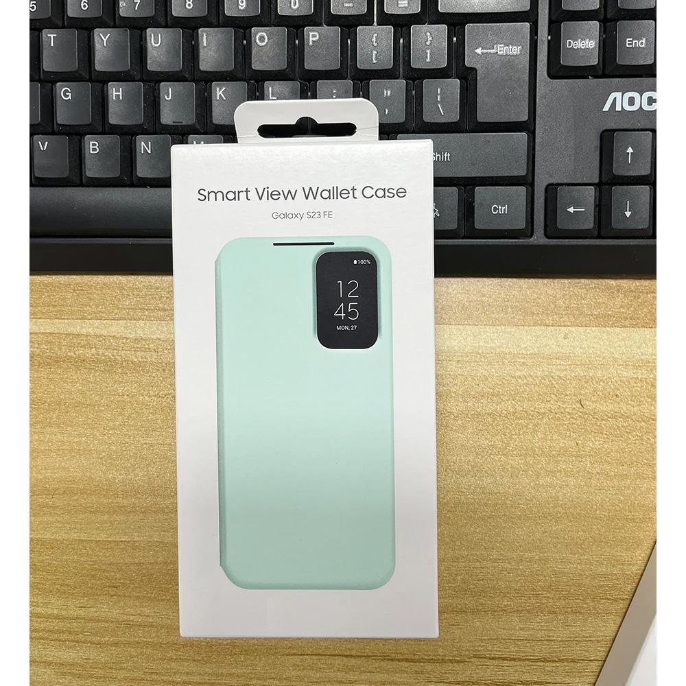 Samsung Official Smart View Wallet Flip Case For Samsung Galaxy S23 FE Smart View Protective Phone Cover