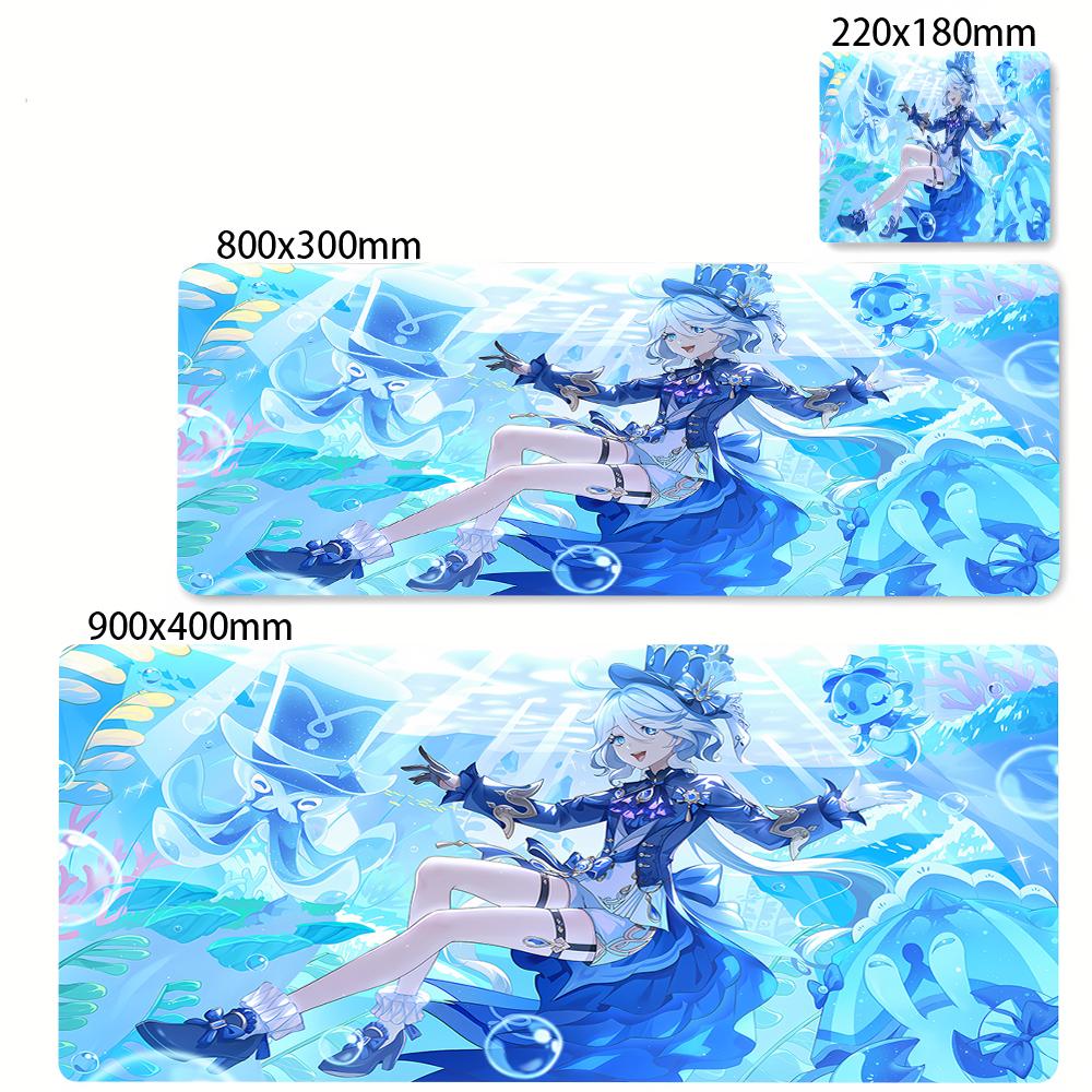 Furina Focalors Mouse Pad Genshin Impact Large Xxl Mousepad Computer Keyboard Padding Anime Gaming Genshin Accessories Desk Mat