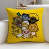 Popular KKakao FriendsS Cushion Cover Breathable and skinfriendly linen pillowcase square removable and washable cushion