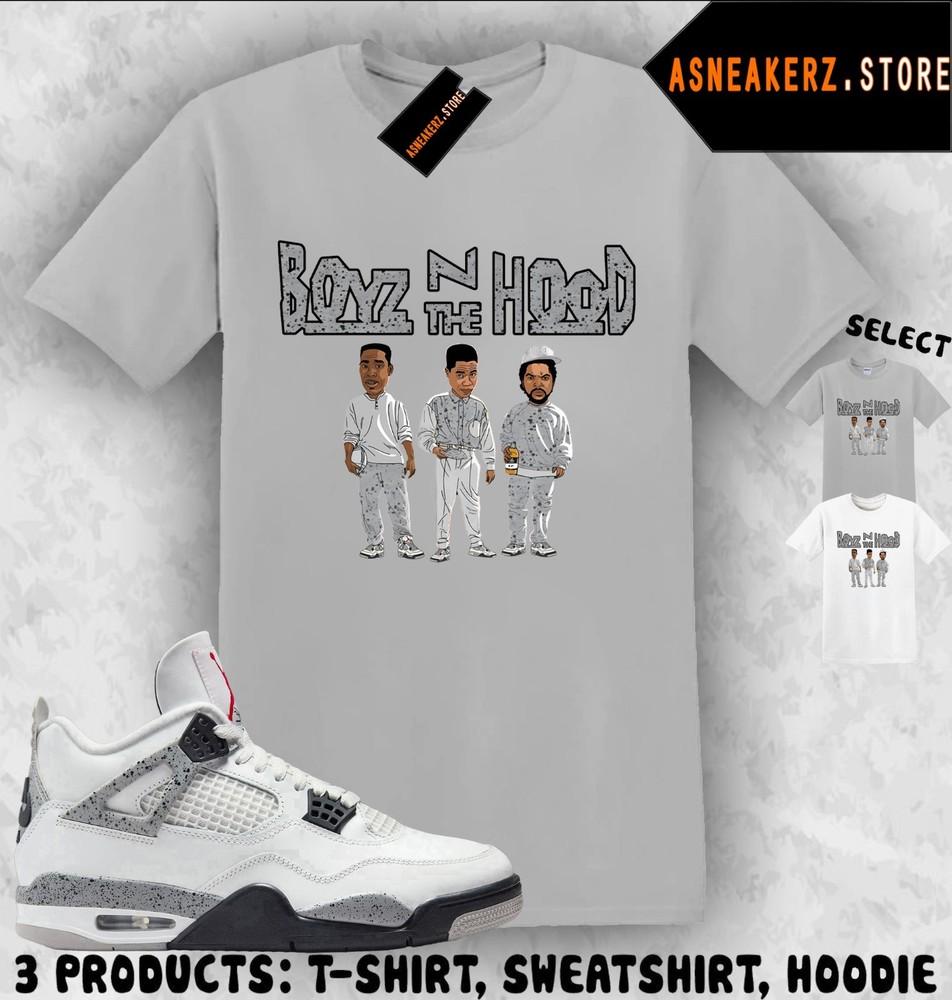 Shirt Matching AJ 4 White Cement 2025 To Match Sneaker Sneakerhead Boyz T-Shirt Unisex T-Shirt XL