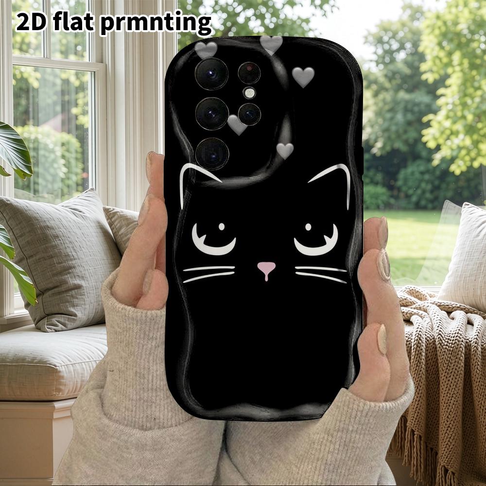 Phone Case: 2D Flat Samsung Galaxy A34 A35 M05 M06 S20 S22 S21 FE Plus 5G Protective Case, Couple Style, Low Key Yet Cute, Christmas and Halloween Gif