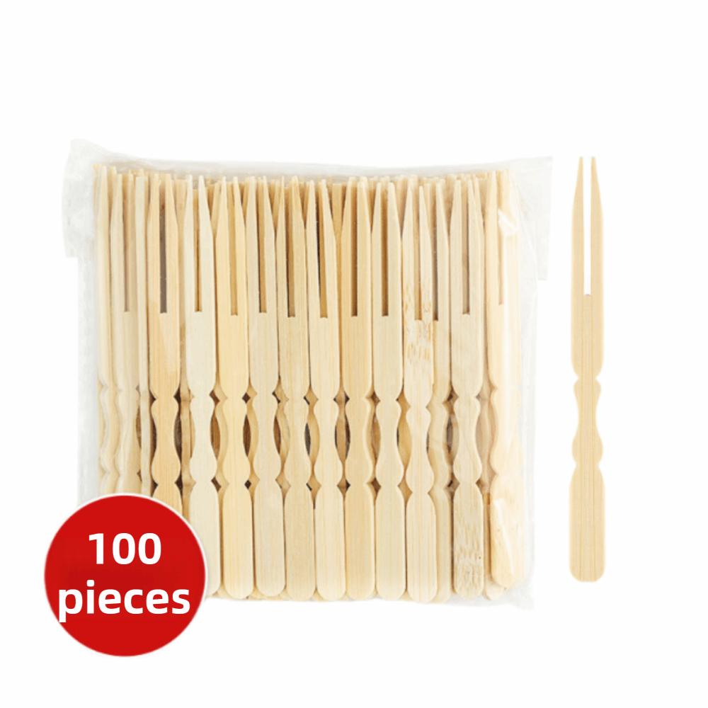 

100Pcs Mini Size Appetizer Forks Disposable Dessert Cocktail Forks Fruit Forks Party Supplies Gourd