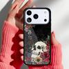 Skull With Roses Phone Case for iPhone 17 Air 16e 15 14 13 Pro Max Back Cover for 12 11 Pro Coque