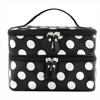 New Double-layer Makeup Bag Polka Dots Portable Travel Makeup Case Large Capacity Travel Toiletries Organizer