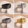 Men's Retro Rune-Engraved Angular Titanium Steel Ring