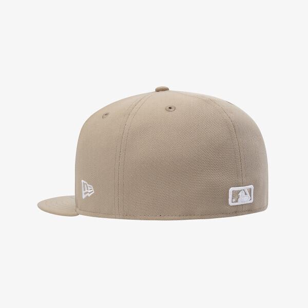 New Era Atlanta Braves Outline Fitted Cap Camel 15131692