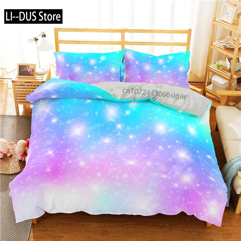 

Rainbow Gradient Bedding Set Gradient Colors Duvet Cover with Pillowcases Single Twin Full Queen King Girl Kids Quilt Cover EU Single(135*200cm)3pcs