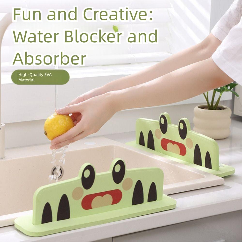 Frog Water Baffle Plate Kitchen Sink Water Baffle Bar Waterproof Screen for Kitchen Gadget