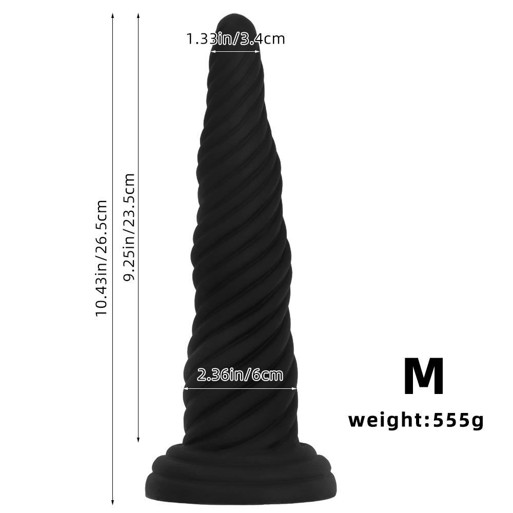 Silicone Thread Black Chrysanthemum Anal Plug  Oversized Coarse Anal Expansion Device  Toy Sex Product, Pagoda Penis