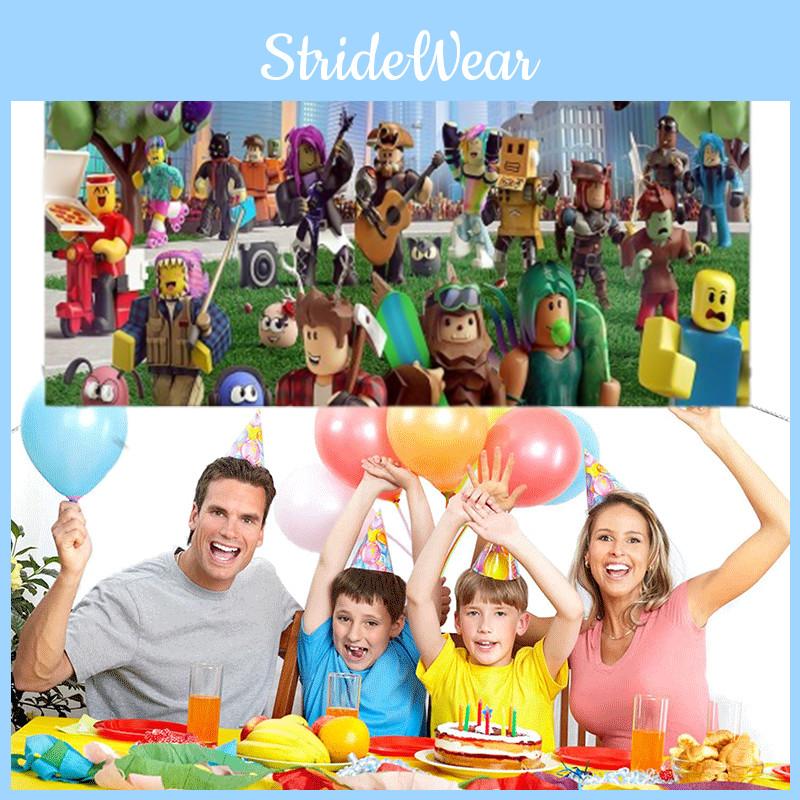 Roblox Boys' Game Birthday Party Decoration Banner 5x3 Ethylene Photography Backdrop Cloth