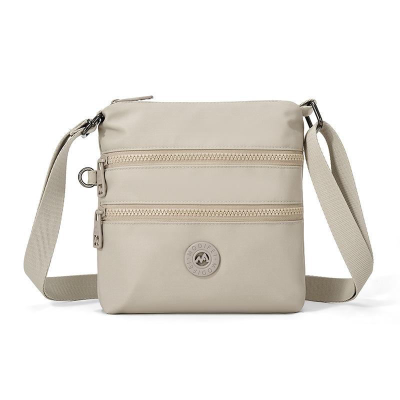 Solid Color Small Square Bag Women's Outdoor Waterproof Nylon Shoulder Crossbody Bag