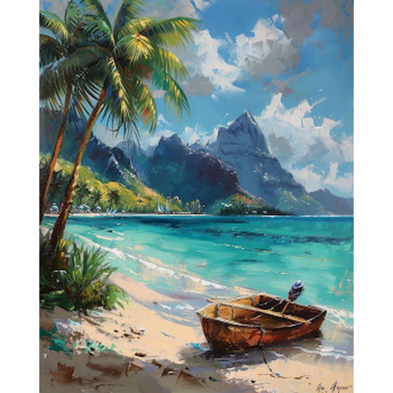 

GATYZTORY Paint By Number Night Scenery DIY Oil Painting By Numbers Art Pictures Kits Drawing Canvas HandPainted Gift Home Decor 30x20cm no frame