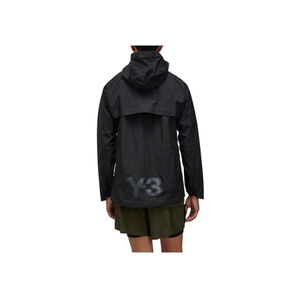 Y-3 Logo Letter And Number Print Hooded Zip-Up Long Sleeve Jacket Men Jackets Black IW9999
