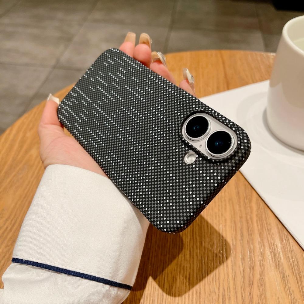 Luxury Carbon Fiber Kevlar Pattern For Magsafe Magnetic Case For iPhone 17 Air 16 15 14 Plus 13 12 11 Pro Max Shockproof Cover