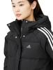 Adidas KOU12 Down Puffer Size Women's 3-Stripes Jacket, Black/White/Grey (IT8720), J/3XL