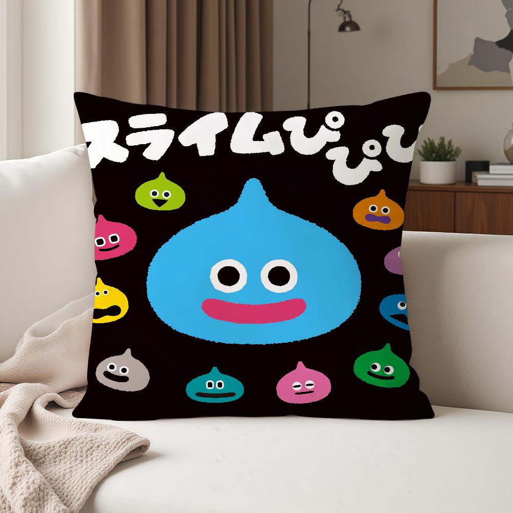 Cartoon Slime Ddragon Quest Children Pillow Case Suitable For Bedrooms Living Rooms Cars Home Decoration