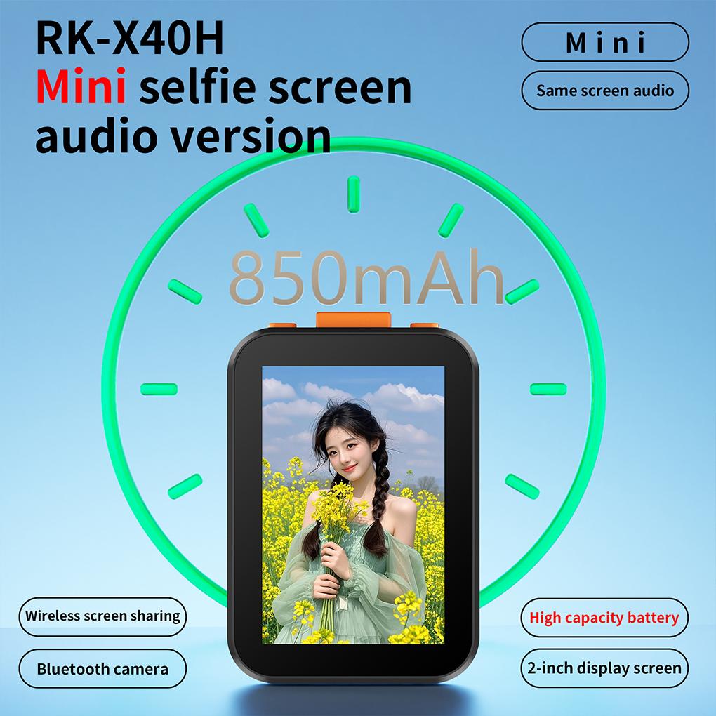 Magnetic Mobile Phone Selfie Monitor Screen for Smartphone Rear Camera Selfie Vlog Live Stream for iPhone Android Bluetooth