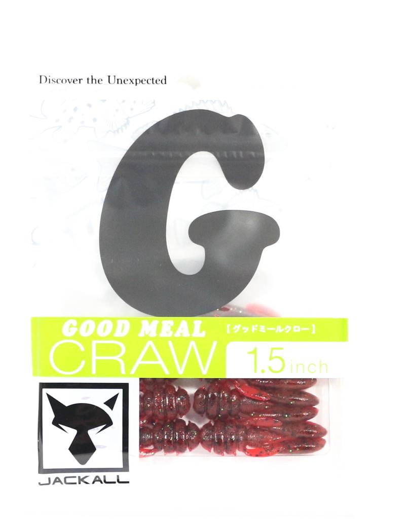 Jackall Soft Lure Good Meal Craw 1.5 Inches Red Crab (0886)