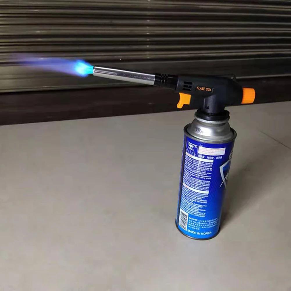 Welding Gas Torch Flame Gun Portable BBQ Cooking Camping Ignition Flamethrower Outdoor Heating Butane Burner Spray Equipment