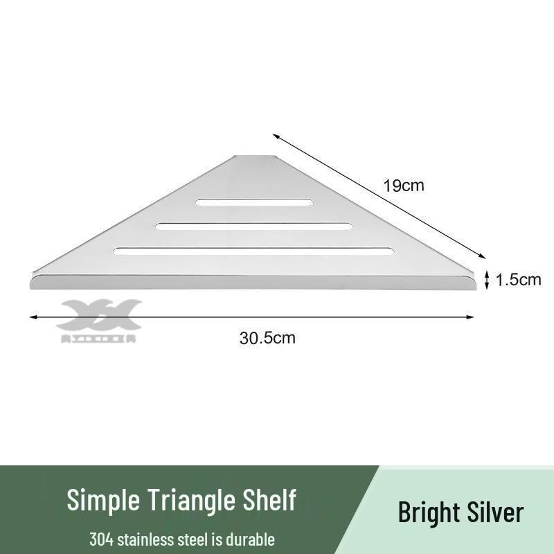 304 Stainless Steel Triangle Bathroom Shelf - Shower/Toilet Corner Storage