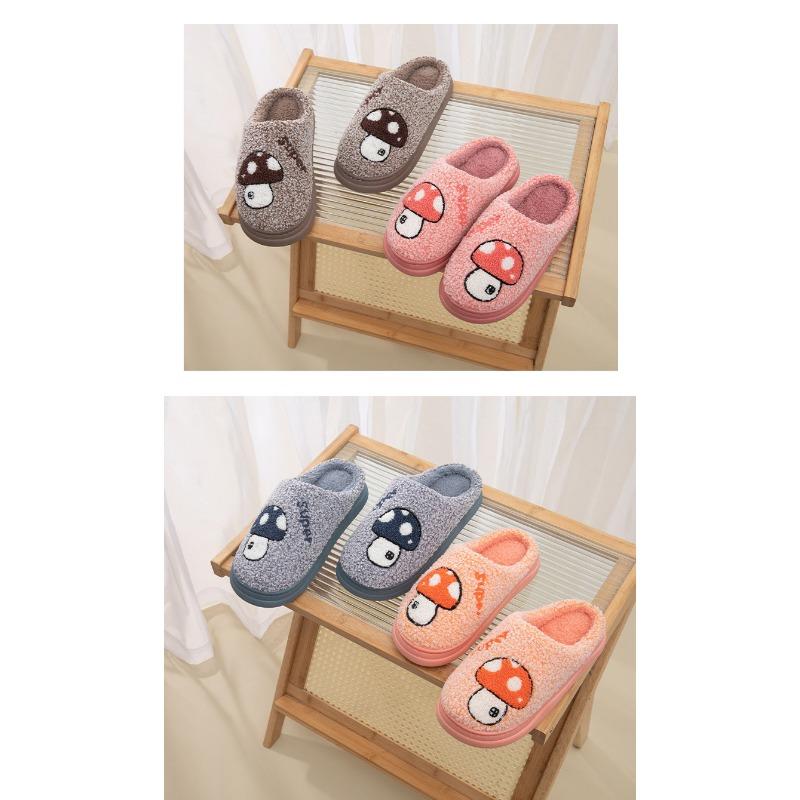 Warm Thick Sole Non Slip Plush Cotton Indoor Home Slippers For Men And Women
