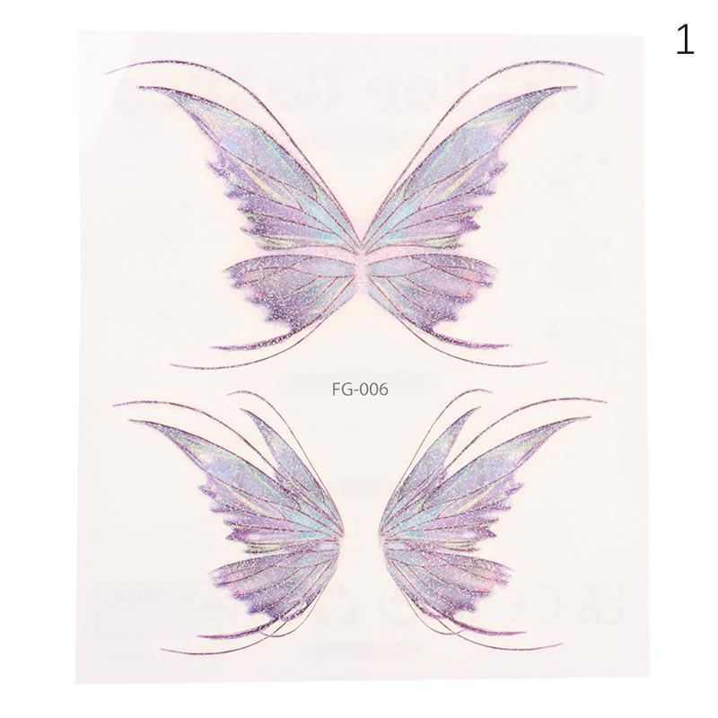 

Сказочные крылья бабочки татуировки наклейки водонепроницаемые глаза лицо рука боди-арт макияж
