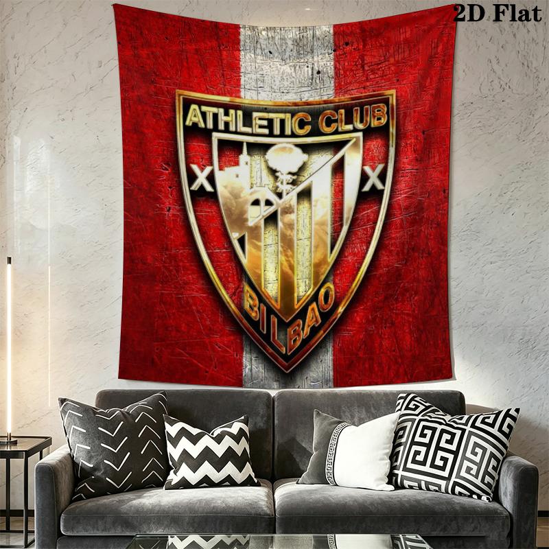 Athletic Club De Bilbao Wall Tapestry Aesthetic Wall Hanging Printed Fabric Blanket Decorative Tapestries for Bedroom Living Room Home Decor