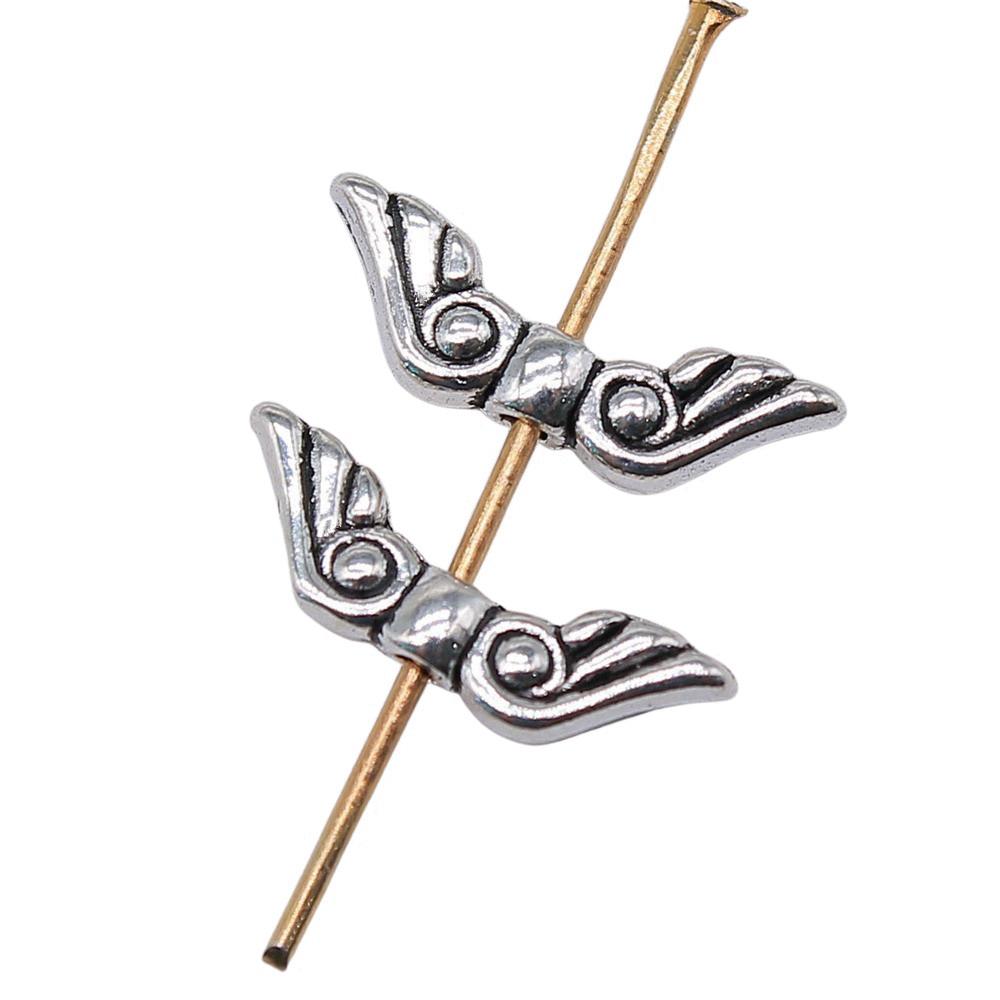 Angel Wing Beads Spacer Small Hole Butterfly Charms For Spiritual Jewelry