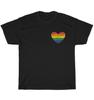 Rainbow Heart Flag Gay Lesbian LGBT LGBTQ+ Pride Month Awareness T-Shirt Unisex