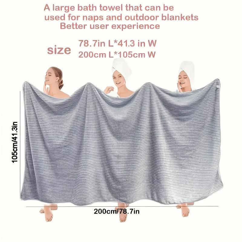 Extra Large Star Striped Towel Set,Strong Absorbency Coral Fiber,Quick-Dry,Non-Shedding,Durable-Perfect for Home,Beach,Outdoor