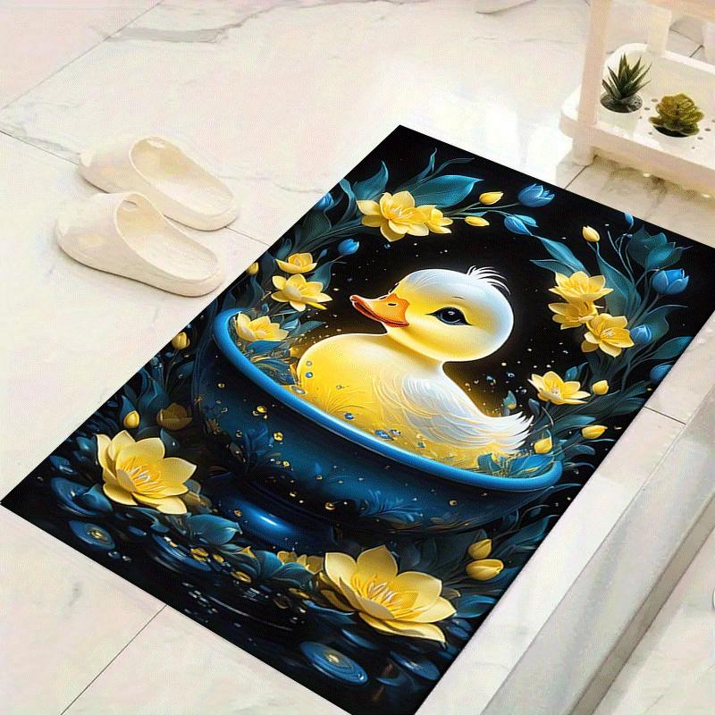 

1pc Cute duck Print, Design Indoor Area Rug - Soft, Anti-Slip, and Durable Gaming Room Decor for Bedroom 60cm by 90cm